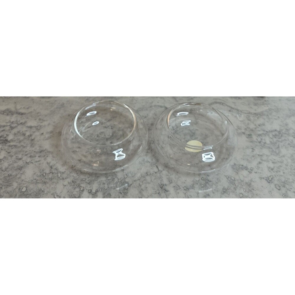 Gold Canyon 2pk Floating Glass Tealight Candle Holders Clear Round NIB 80107